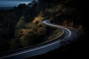 Passing at Curve in Virginia