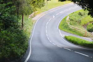 Passing a Vehicle on a Curve in Virginia